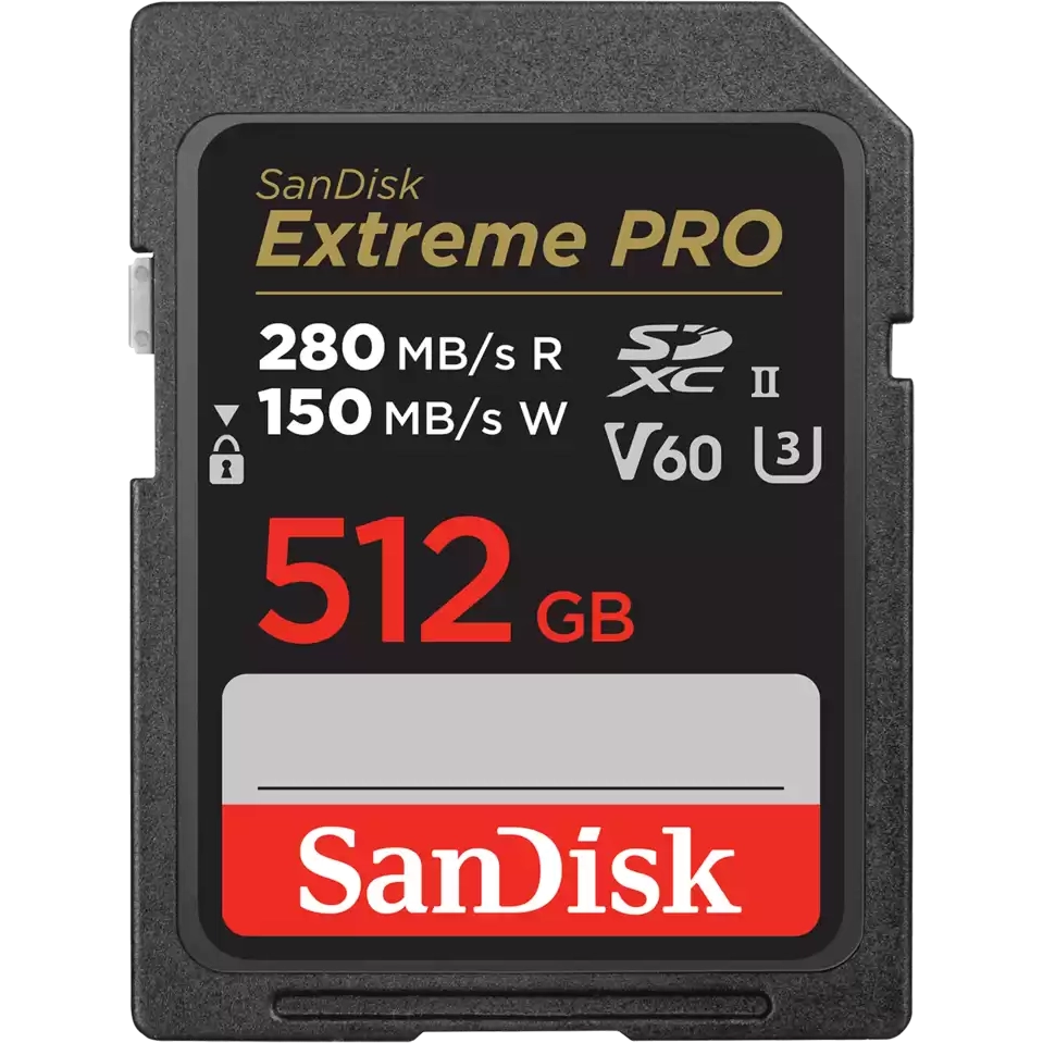 Карта памяти 512Gb SDXC Sandisk Extreme Pro Class 10 UHS-II U3 V60 (SDSDXEP-512G-GN4IN)