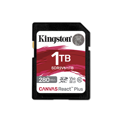 Карта памяти 1000Gb SDXC Kingston Canvas React Plus Class 10 UHS-II U3 V60 (SDR2V6/1TB) SDR2V6/1TB - фото 1