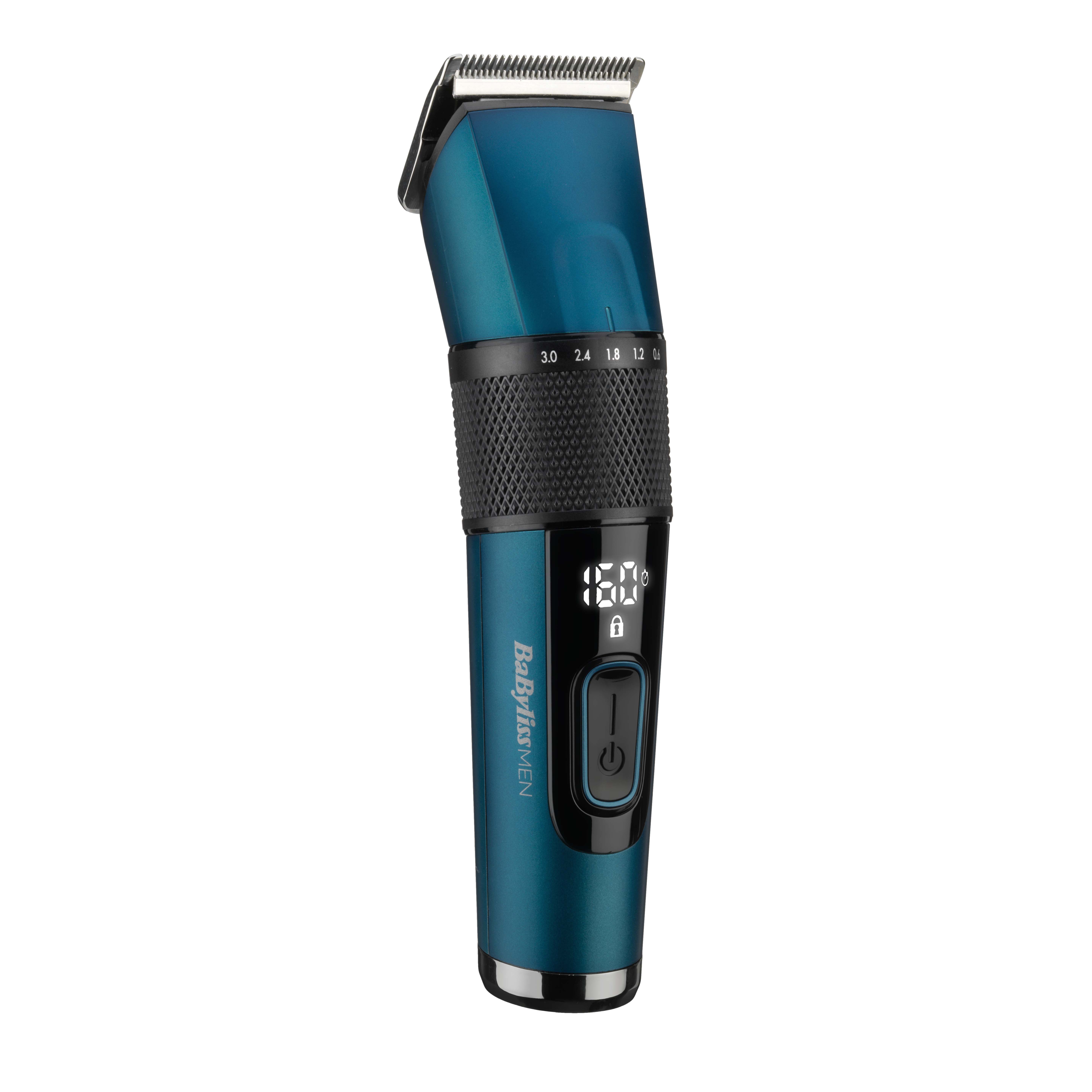 

Машинка для стрижки Babyliss E990E, Дисплей, насадок 8, синий (E990E), E990E
