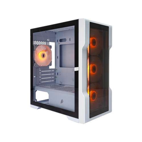 

Корпус 1STPLAYER TRILOBITE T3-G ARGB White, mATX, Midi-Tower, USB 3.0, RGB подсветка, белый, без БП (T3-G-WH-4F2-W(AP)), TRILOBITE T3-G ARGB White