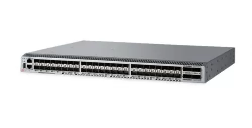 Коммутатор Brocade G620, управляемый, кол-во портов: SFP+ 64x32, кол-во SFP/uplink: QSFP28 4x128 Гбит/с, установка в стойку (BR-G620-64-32G-R_EB)