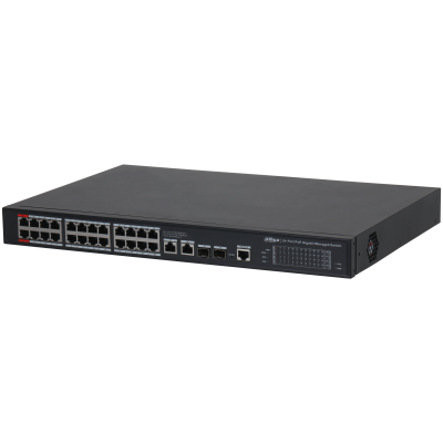 

Коммутатор Dahua S4228-24GT-360, управляемый, кол-во портов: 26x1 Гбит/с, кол-во SFP/uplink: SFP 2x1 Гбит/с, установка в стойку, PoE: 28x90 Вт (макс. 360 Вт) (DH-S4228-24GT-360), S4228-24GT-360