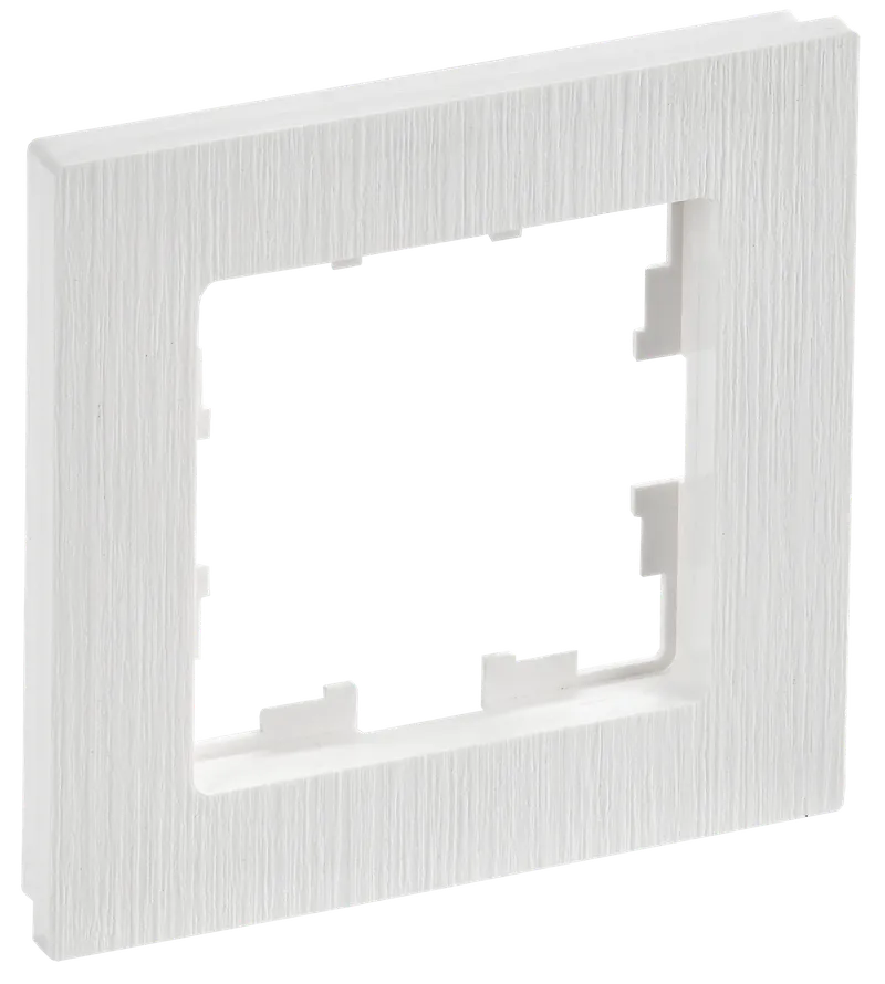 Рамка IEK BRITE РУ-1-Бр, горизонтальная и вертикальная, 1-пост, белый (BR-M12-51-K01) - фото 1