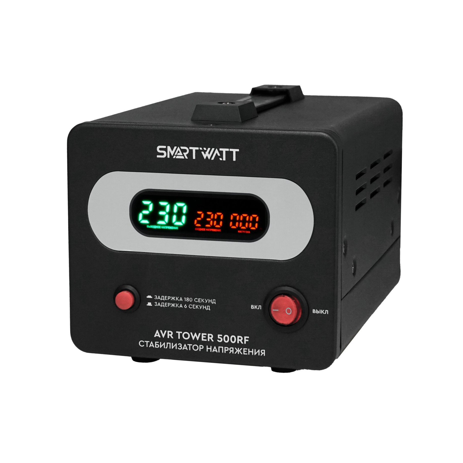 

Стабилизатор напряжения SMARTWATT AVR TOWER 500RF, 500 VA, клеммная колодка, черный (4512020370006), AVR TOWER 500RF