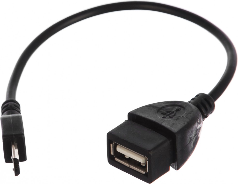 Кабель Micro USB-USB, 15 см, черный Bion
