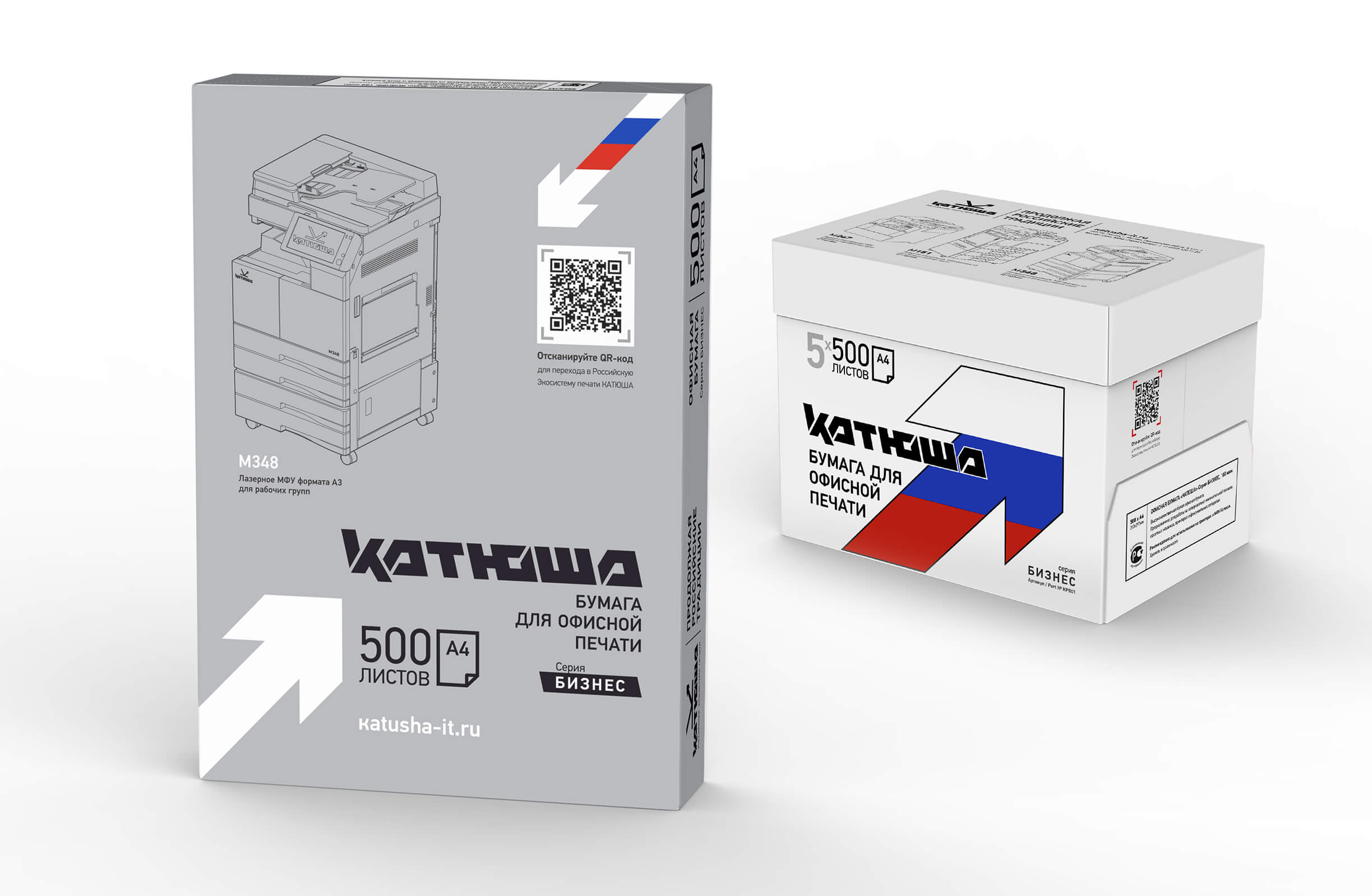 

Бумага A4 80 г/м² 5x500 листов, 91%, 100 мкм, 146% CIE Катюша Business
