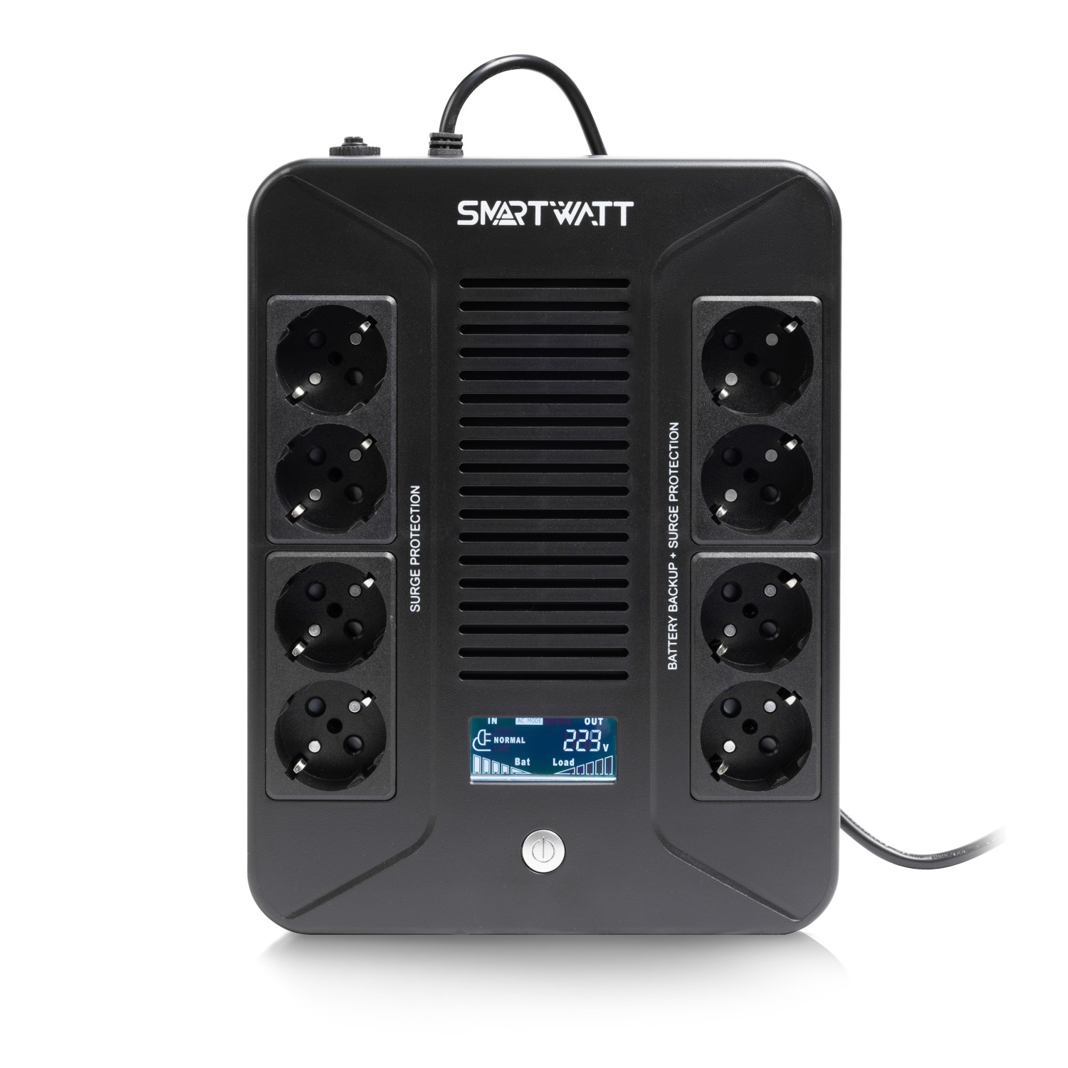 ИБП SMARTWATT UPS SAFE Pro LCD 800, 800 VA, 480 Вт, черный (3703020280002)