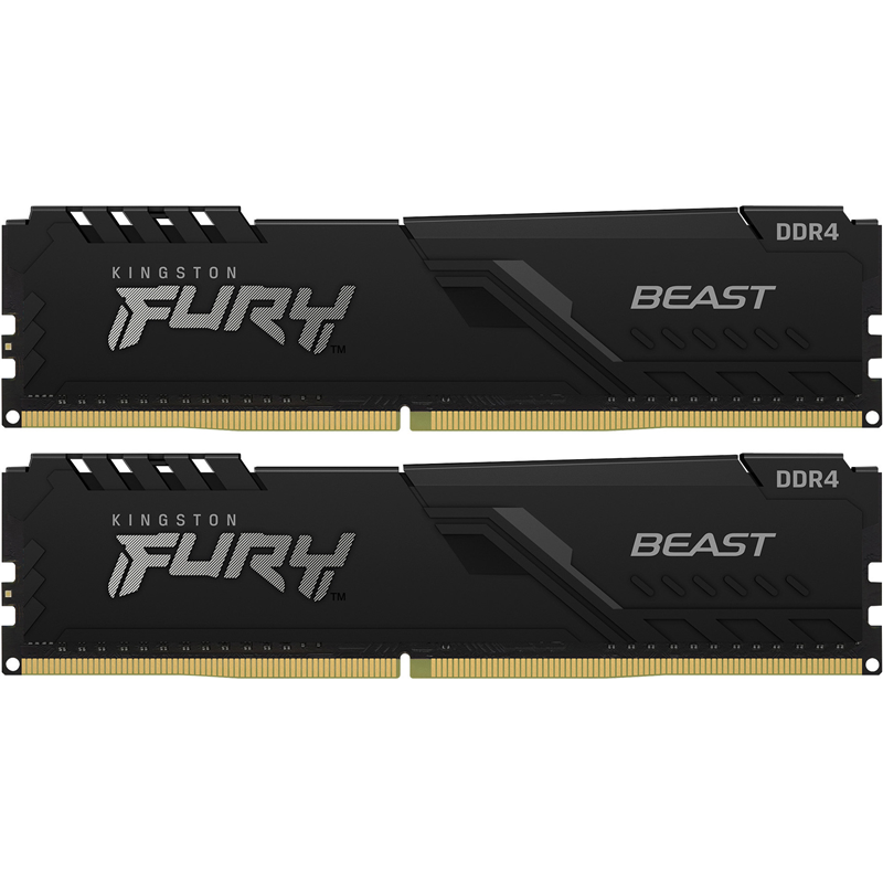 

Комплект памяти DDR4 DIMM 16Gb (2x8Gb), 3200MHz, CL16, 1.35V, Kingston, FURY Beast Black (KF432C16BBK2/16), KF432C16BBK2/16