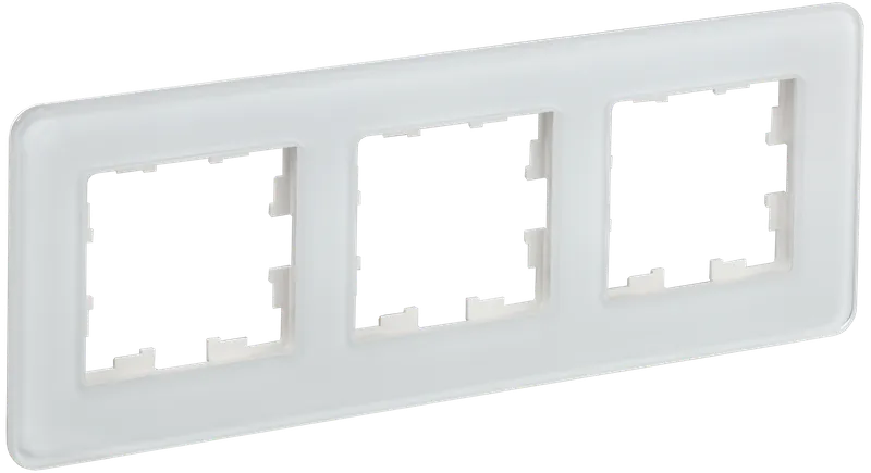 Рамка IEK BRITE РУ-3-2-Бр, 3-поста, белый
