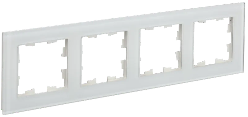 

Рамка IEK BRITE РУ-4-2-Бр, горизонтальная и вертикальная, 4-поста, матовый белый (BR-M42-G-31-K01), РУ-4-2-Бр