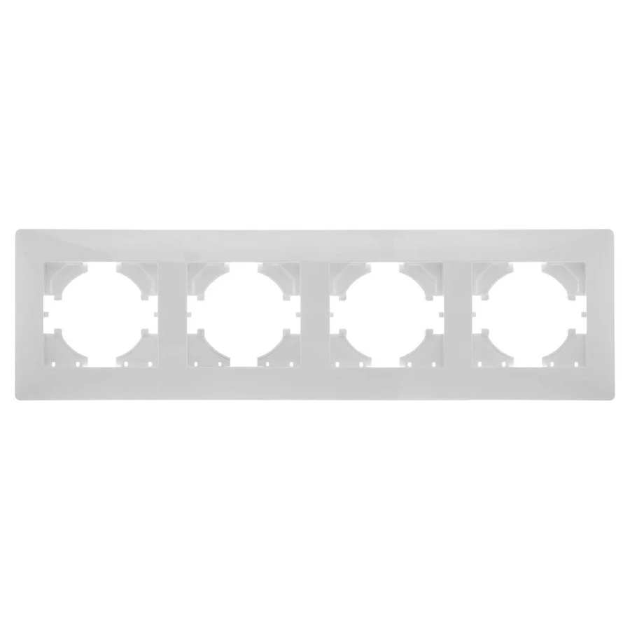 Рамка GUSI ELECTRIC Bravo, горизонтальная, 4-поста, белый (С1040-001) - фото 1