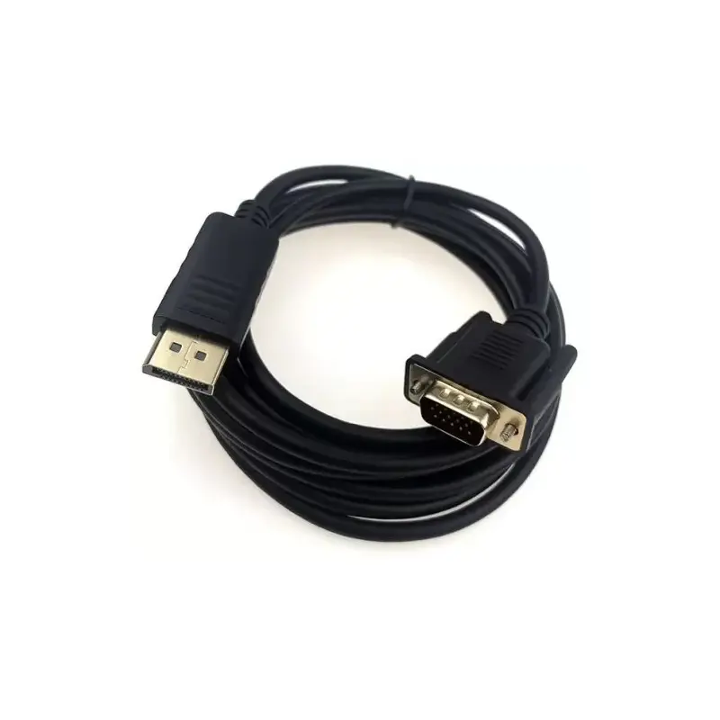 Кабель-переходник (адаптер) DisplayPort (M)-VGA(15M) v1.3, 1.8 м, черный GoPower (00-00027497)