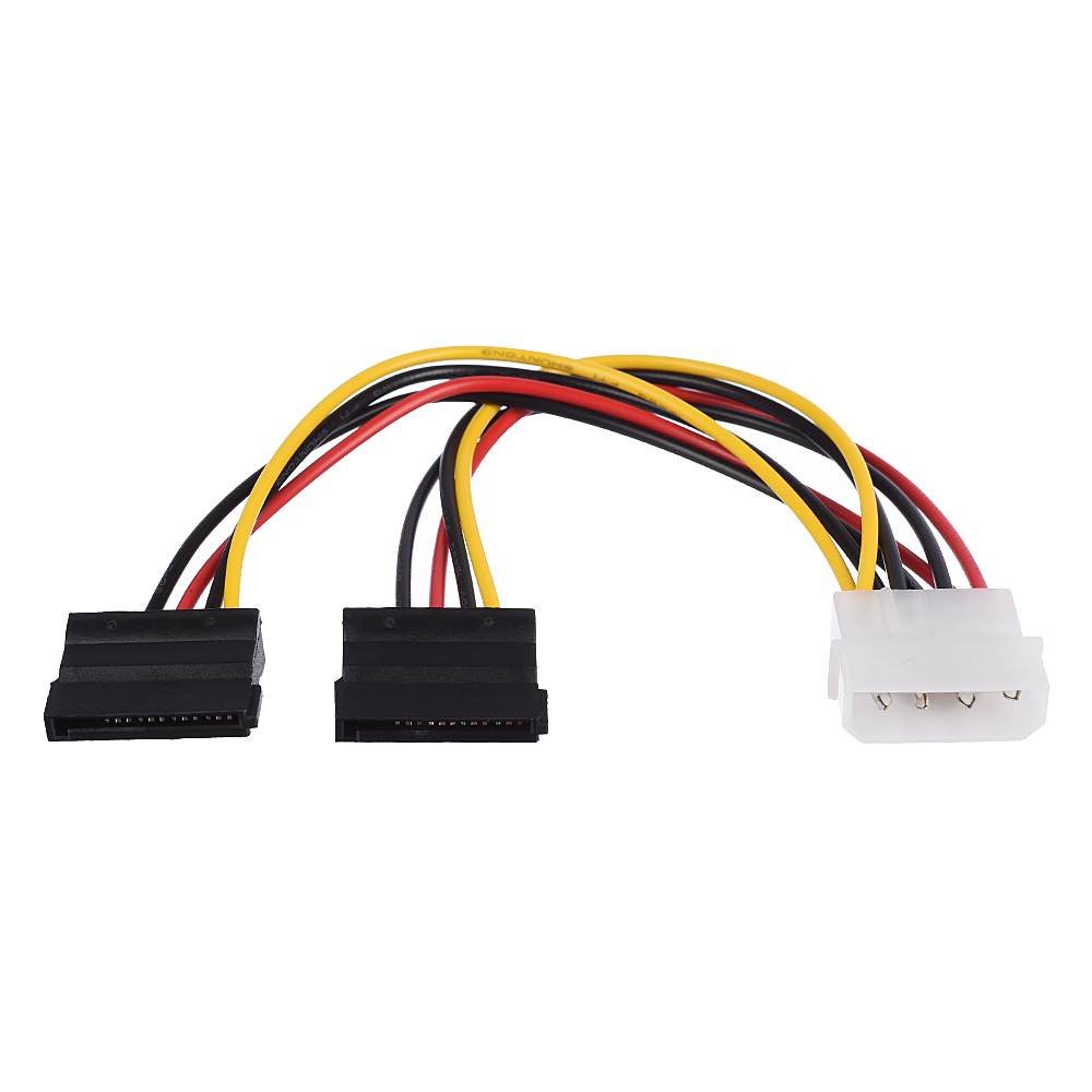 Кабель-разветвитель питания Molex(F)-2xSata GoPower, 20 см, прямой (00-00027494)