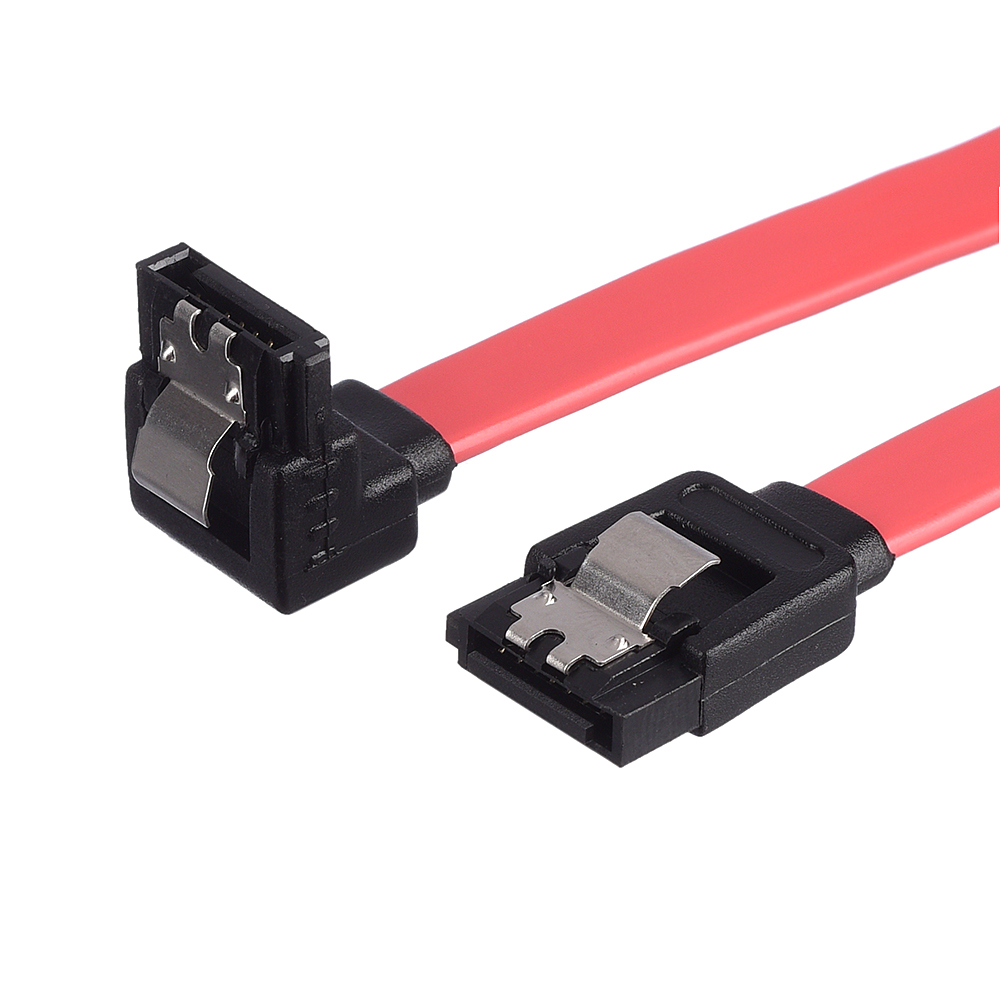 Шлейф GoPower SATA(7-pin)-SATA(7-pin) 2.0, прямой/угловой, 5 мм, красный (00-00027490)