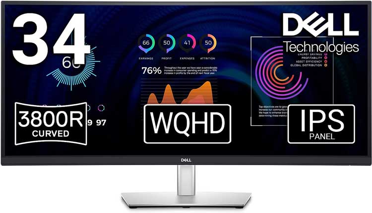 Монитор 34" DELL P3424WE черный