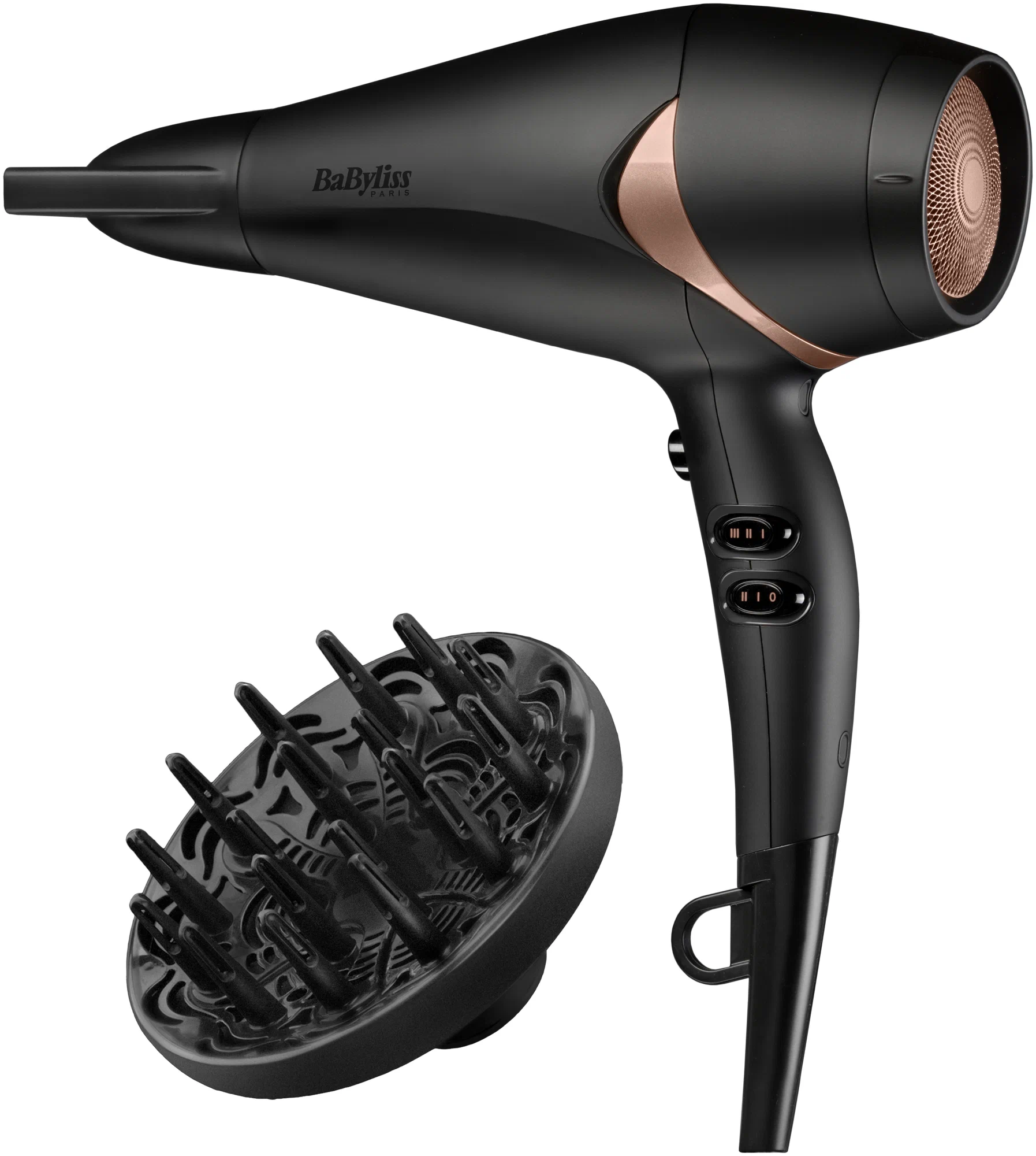 Фен Babyliss D566E 2.2 кВт, режимов: 3, черный/бронза (D566E), цвет черный/бронза - фото 1