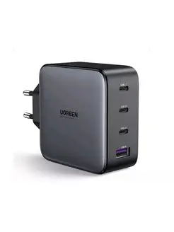 Сетевое зарядное устройство UGREEN CD226 100 Вт, USB, 3xUSB type-C, Quick Charge, PD, 5А, серый (40747)