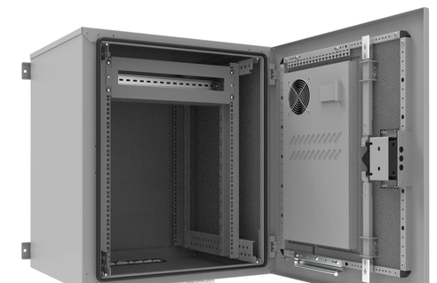 Шкаф уличный всепогодный настенный 15U 750x600 мм, металл, серый, SNR (SNR-OWC-156060-500-AC)