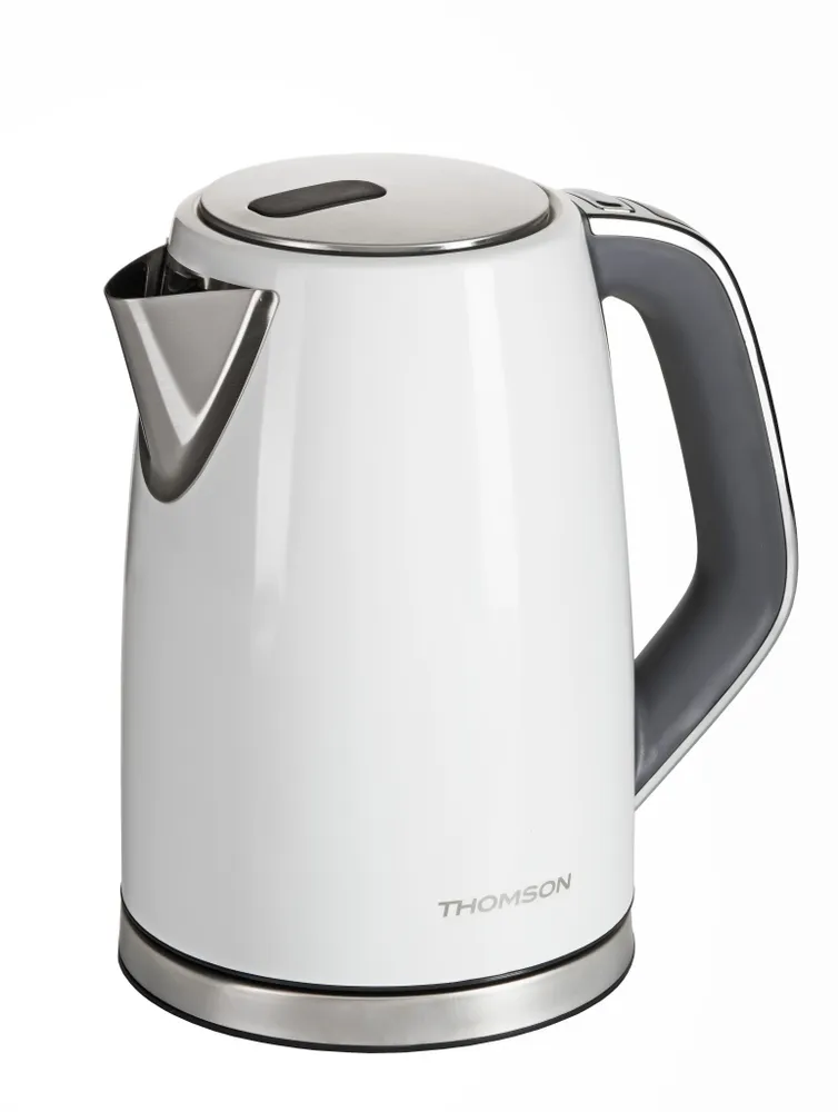 

Чайник Thomson K30ES-3001 1.7л. 2.2 кВт, металл, белый (K30ES-3001), K30ES-3001