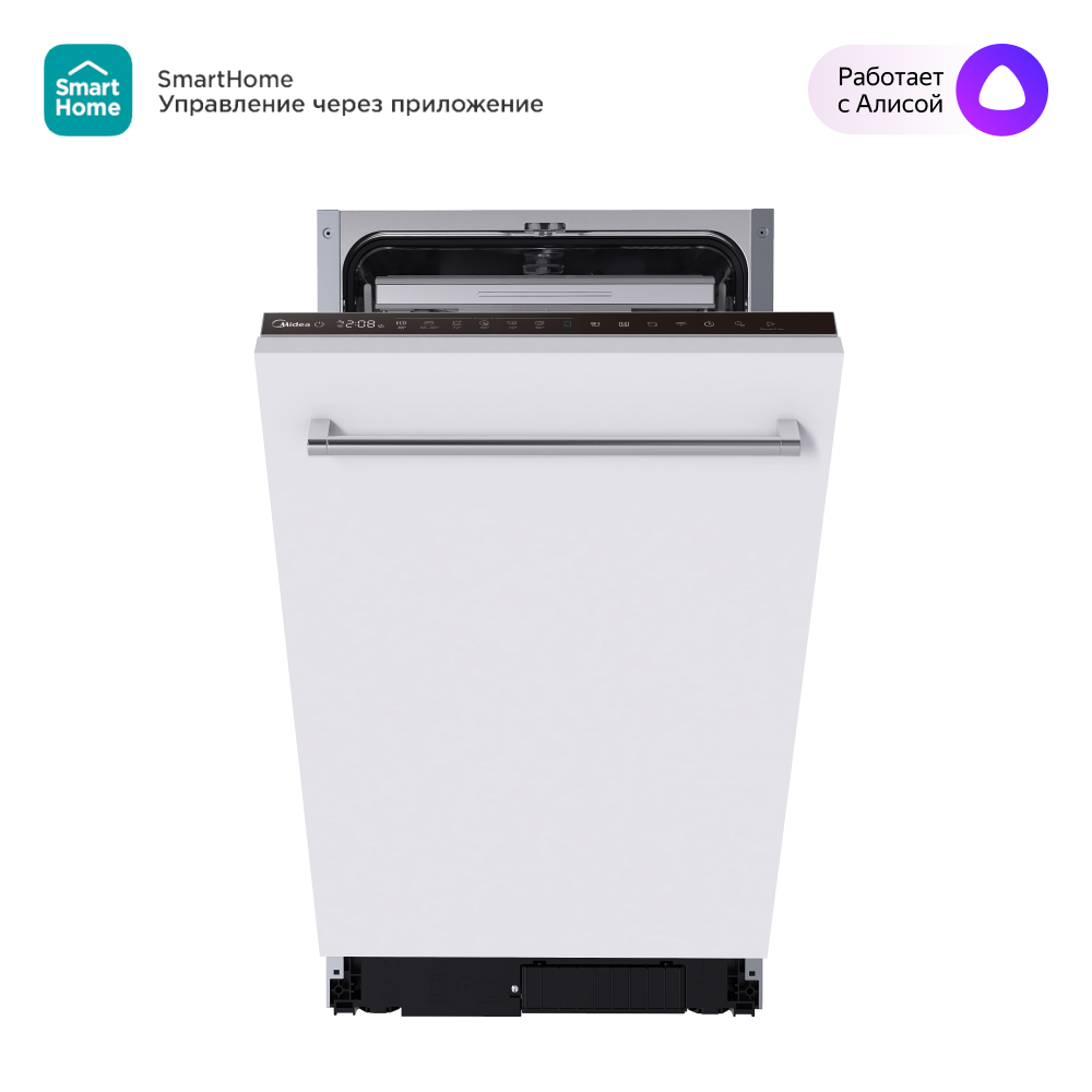 

Посудомоечная машина встраиваемая узкая Midea MID45S440I, белая (MID45S440I), Белый, MID45S440I