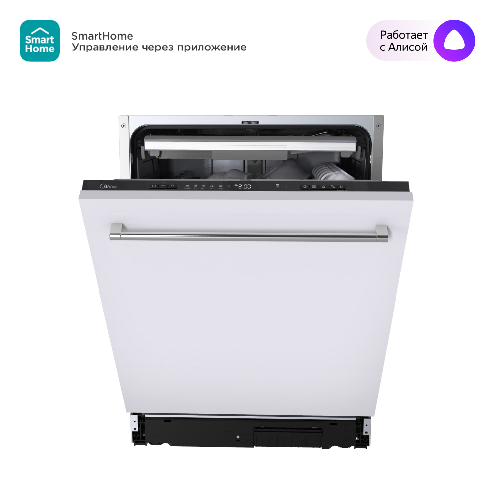 

Посудомоечная машина встраиваемая полноразмерная Midea MID60S340I, серебристый (MID60S340I), MID60S340I