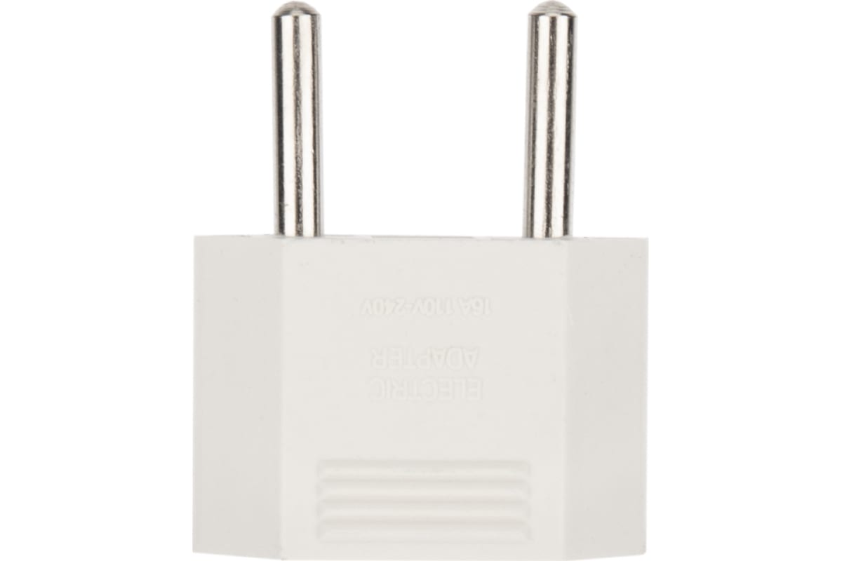 

Переходник питания (адаптер) EU/US/RU-Europlug(M) прямая вилка, 6А, белый PROconnect (11-1041-9)
