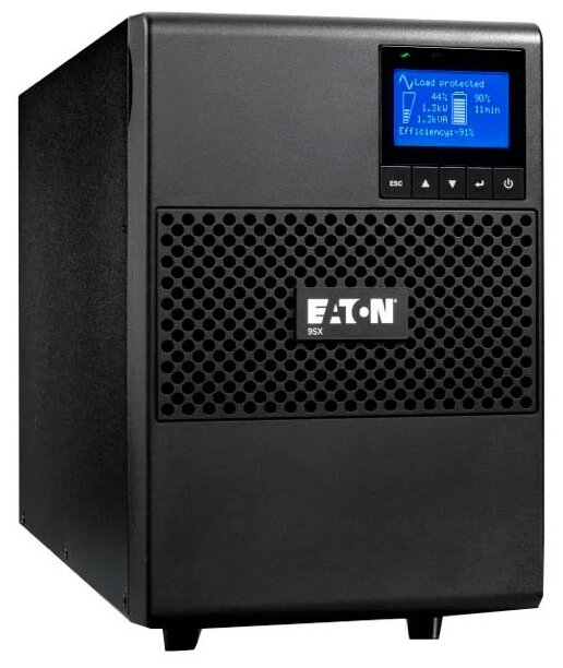 ИБП Eaton 9SX 700I, 700VA, 630W, IEC, розеток - 6, USB, черный (9SX700I) б/у, после ремонта (компонентный ремонт), следы эксплуатации, небольшие потертости/царапинки по корпусу, комплект - ИБП, кабель 220, неродная коробка