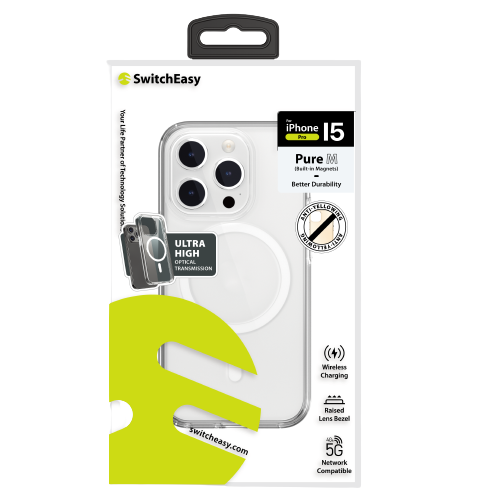 

Чехол-накладка SwitchEasy Pure M для смартфона Apple iPhone 15 Pro, поликарбонат, прозрачный (SPH56P185TR23)