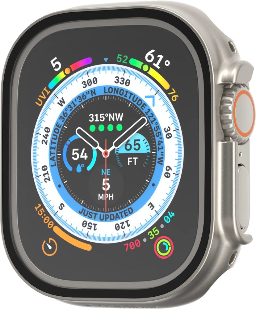 Защитное стекло SwitchEasy для Apple Watch Ultra 49mm, титановое (SAWU49089TT22)