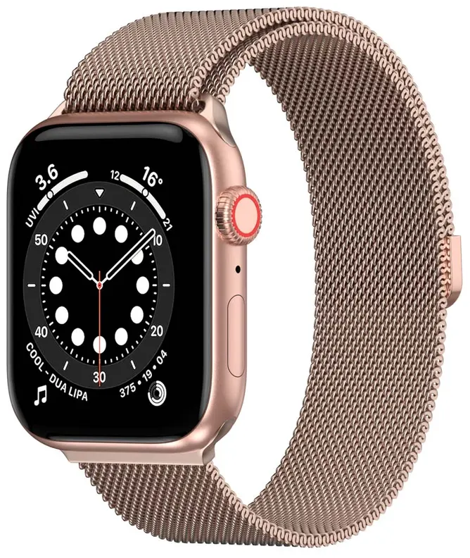 

Ремешок SwitchEasy 2022 Mesh Stainless Steel Watch Loop для Apple Watch, 38-41 мм, нержавеющая сталь, розовое золото (SAW801032RG22), 0