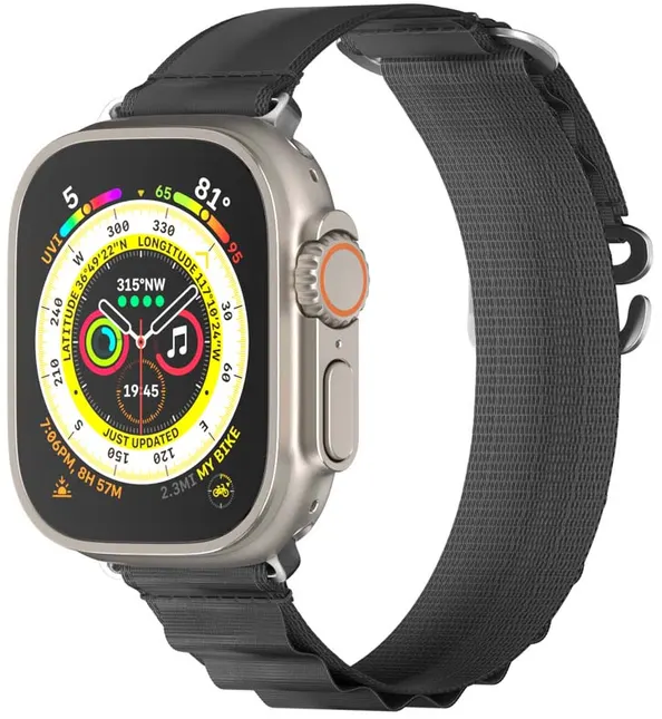 

Ремешок SwitchEasy Active Sport Watch Loop для Apple Watch, 42-49 мм, текстиль, черный (MAW459160BK23), 0