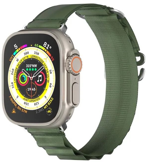 

Ремешок SwitchEasy Active Sport Watch Loop для Apple Watch, 42-49 мм, текстиль, зеленый (MAW459160GN23), 0