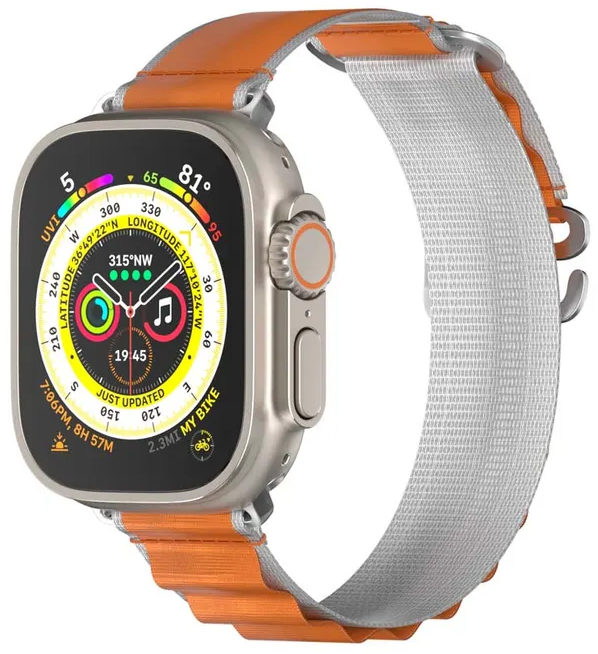 

Ремешок SwitchEasy Active Sport Watch Loop для Apple Watch, 42-49 мм, текстиль, оранжевый (MAW459160OR23), 0