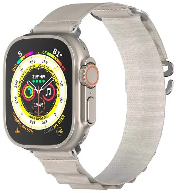 

Ремешок SwitchEasy Active Sport Watch Loop для Apple Watch, 42-49 мм, текстиль, бежевый (MAW459160SI23), 0