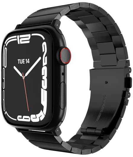 

Ремешок SwitchEasy Maestro Stainless steel band для Apple Watch, 42-45 мм, нержавеющая сталь, черный (MAW245034BK22), 0