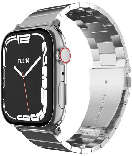 

Ремешок SwitchEasy Maestro Stainless steel band для Apple Watch, 38-41 мм, нержавеющая сталь, серебристый (MAW801034SV22), 0