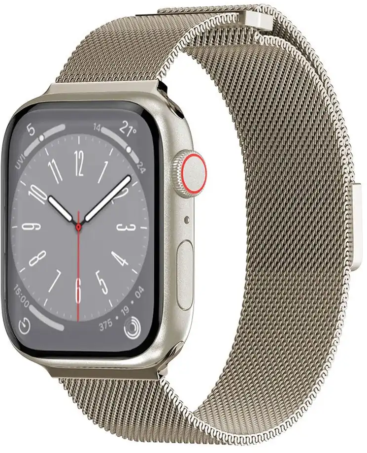 

Ремешок SwitchEasy Mesh Stainless Steel Watch Loop для Apple Watch, 38-41 мм, нержавеющая сталь, бежевый (SAW341032SI23), 0