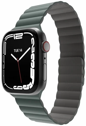 

Ремешок SwitchEasy Skin Silicone Magnetic Watch Band для Apple Watch, 42-45 мм, силикон, зеленый (MAW245078PG22), 0