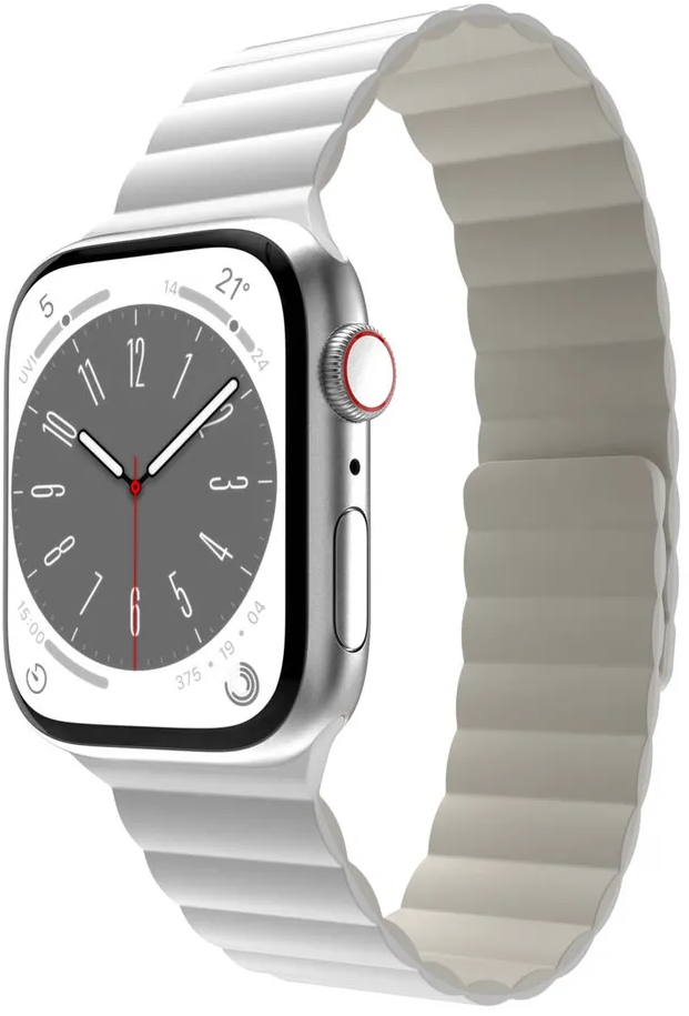 

Ремешок SwitchEasy Skin Silicone Magnetic Watch Band для Apple Watch, 38-41 мм, силикон, серебристый (MAW341078SY23), 0