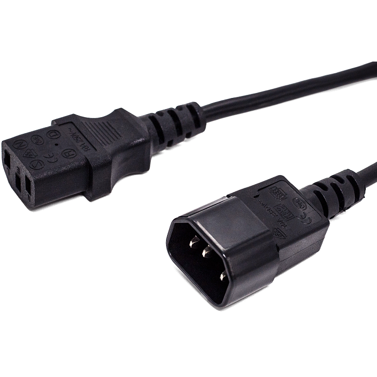 

Кабель питания IEC-320-C14-IEC-320-C13, 10А, 220В, 1.8 м, черный Nag (PC-C14-C13-10A-1.8-B)