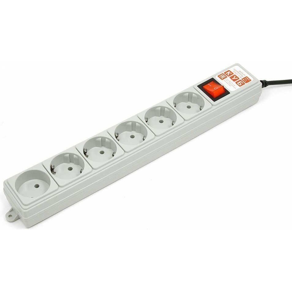 

Сетевой фильтр PowerCube, 6-розеток, 3 м, серый (SPG(5+1)-B-10-GREY)