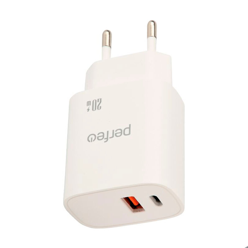

Сетевое зарядное устройство Perfeo I4661 20 Вт, USB, EU, USB type-C, белый (I4661), I4661