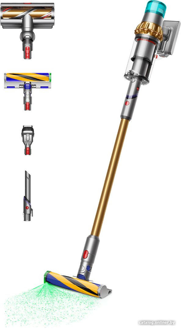 Вертикальный пылесос DYSON V15 Detect Absolute, 660 Вт, питание от аккумулятора, золотистый (447000-01)