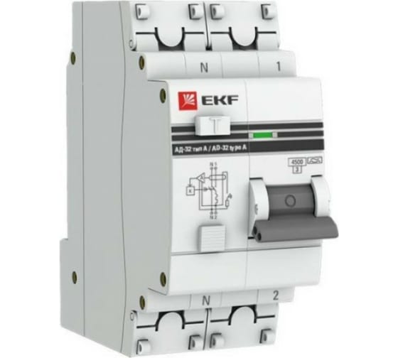 

Выключатель автоматический EKF DA32-63-30-pro PROxima 1P+N 63А C 4.5кА (DA32-63-30-pro), DA32-63-30-pro