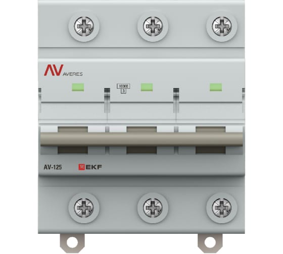 

Выключатель автоматический EKF mcb125-3-125C-av AVERES трехполюсный (3P/3П) 125А C 10кА (mcb125-3-125C-av), mcb125-3-125C-av