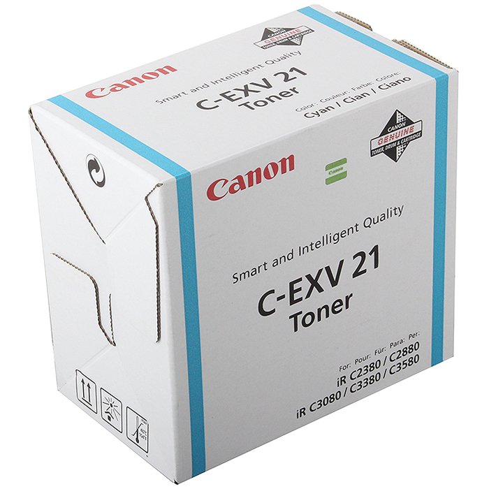 

Картридж лазерный Canon C-EXV21C/0453B002, голубой, 14000 страниц, оригинальный для Canon iR-C2380 / C2550 / C2880 / C3080 / C3380 / C3480 / C3580, C-EXV21C