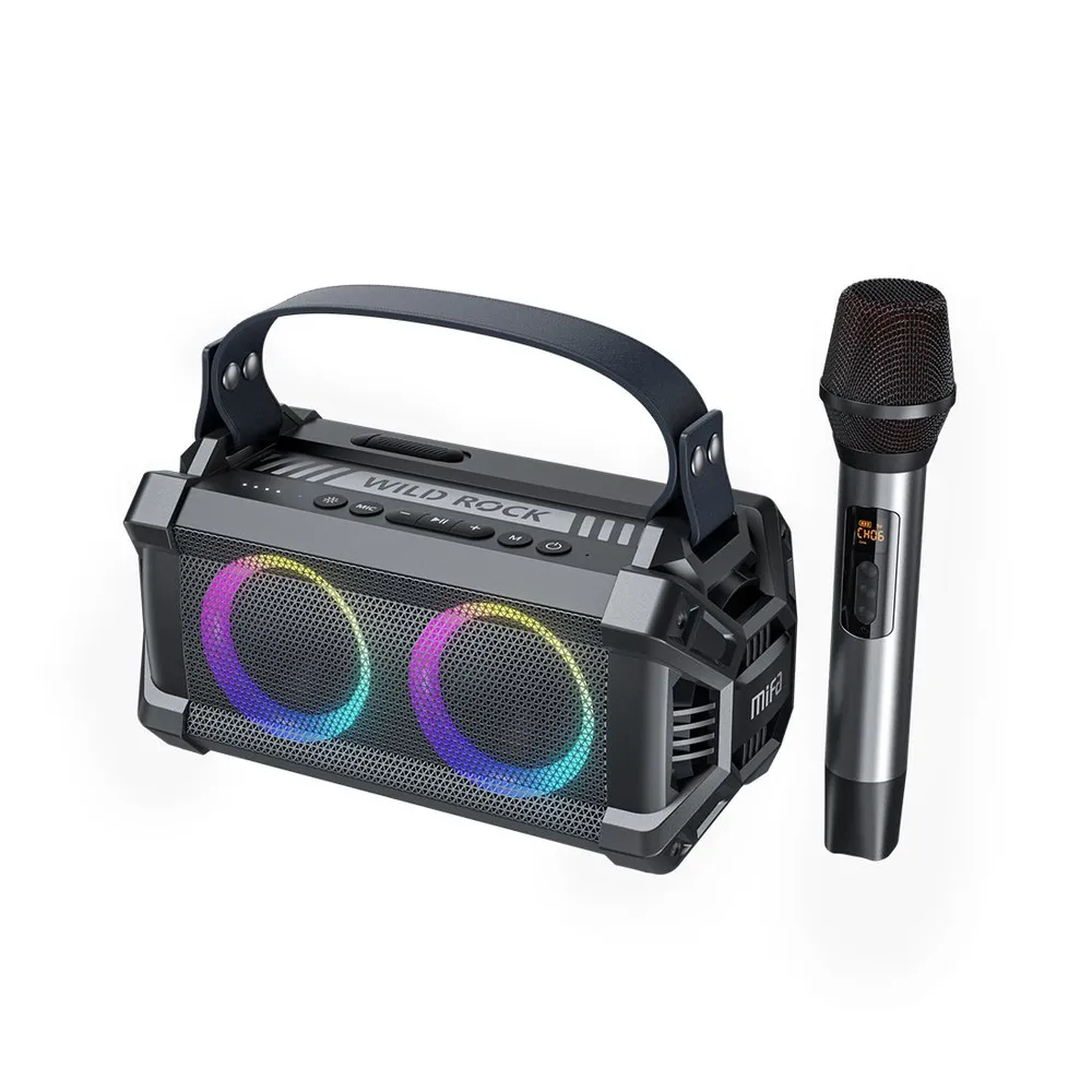 

Портативная акустика MIFA Outdoor WildRock, 40 Вт, AUX, microSD, Bluetooth, подсветка, черный (S2016K-BK), Outdoor WildRock