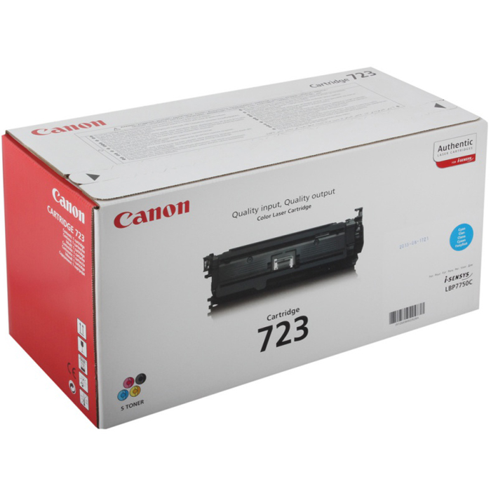

Картридж лазерный Canon 723C/2643B002, голубой, 8500 страниц, оригинальный, для Canon i-SENSYS LBP7750C, 723C
