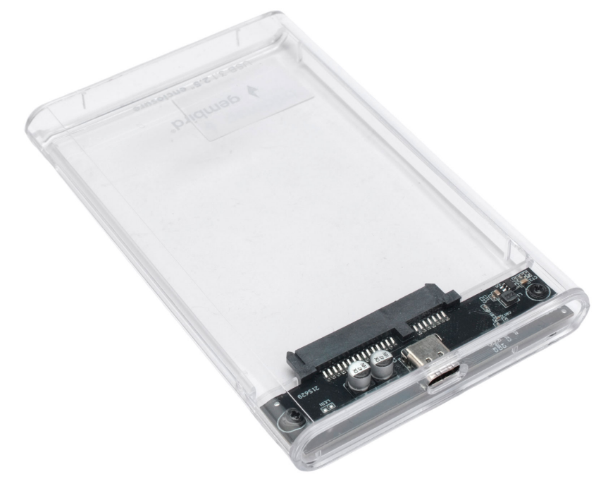 Внешний бокс Gembird EE2-U3S-7, 1x2.5", прозрачный