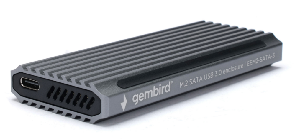Внешний бокс Gembird EEM2-SATA-3, 1xM.2 USB 3.0, серебристый (EEM2-SATA-3)